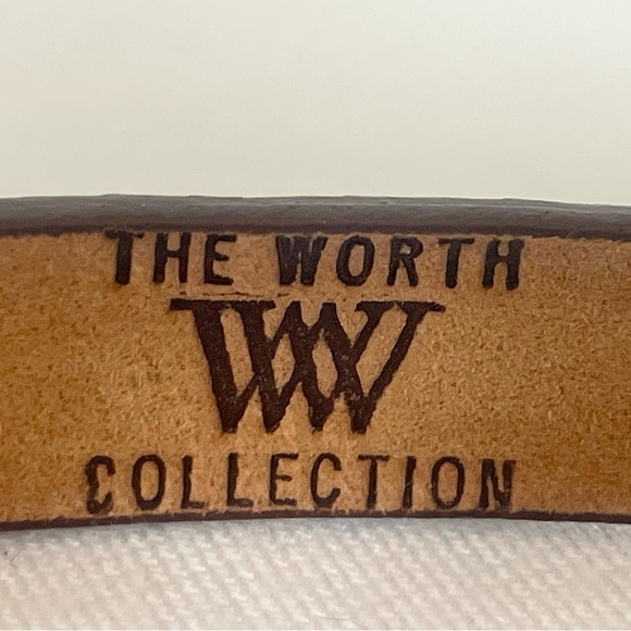 The Worth Collection Karung Snakeskin Belt, thin, brown, gold, S, like new main image 7